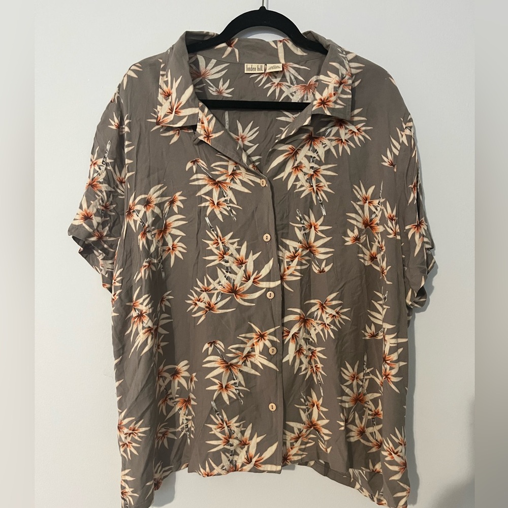 Linden Hill‎ Floral Top Size 2X